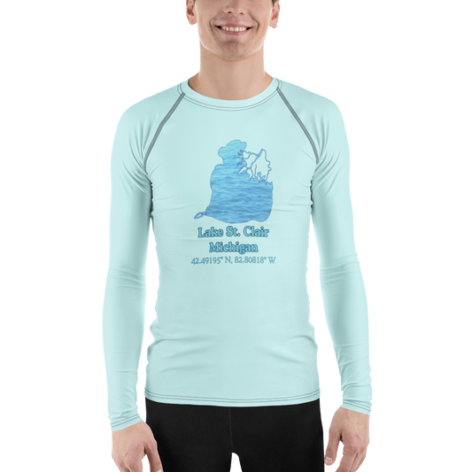 Lake St. Clair Men's Rash Guard / Swim Shirt