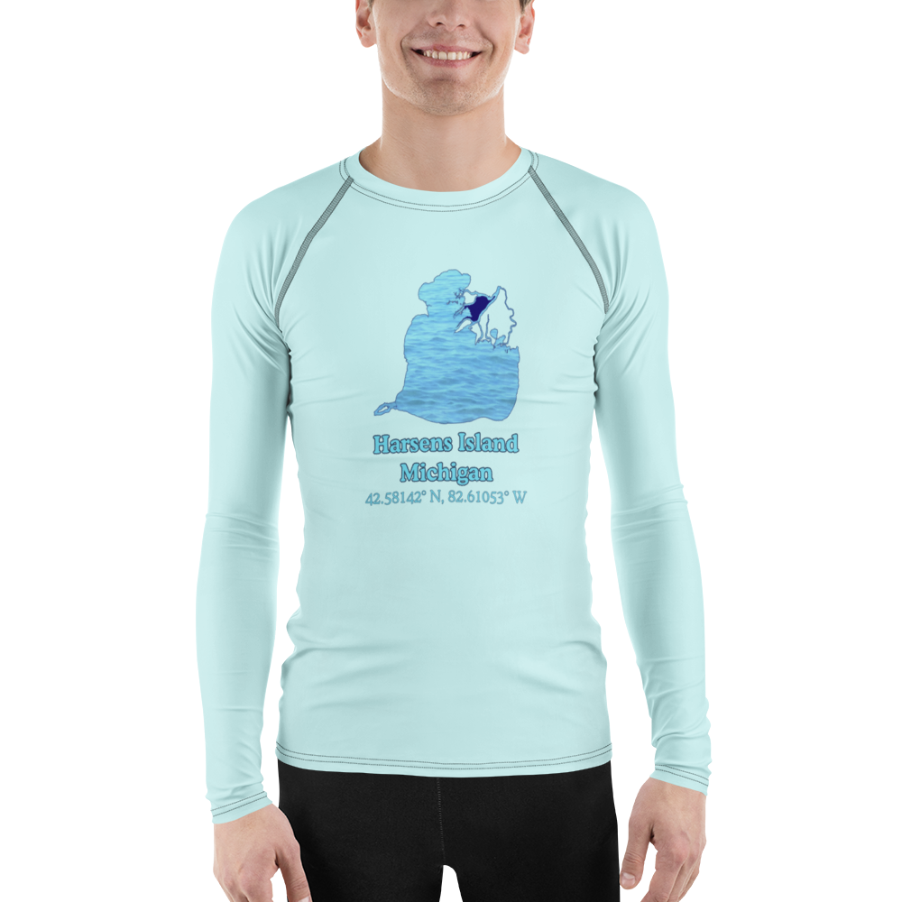 Harsens Island Men's Rash Guard / Swim Shirt