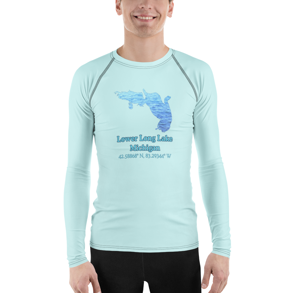 Lower Long Lake Men's Rash Guard / Swim Shirt