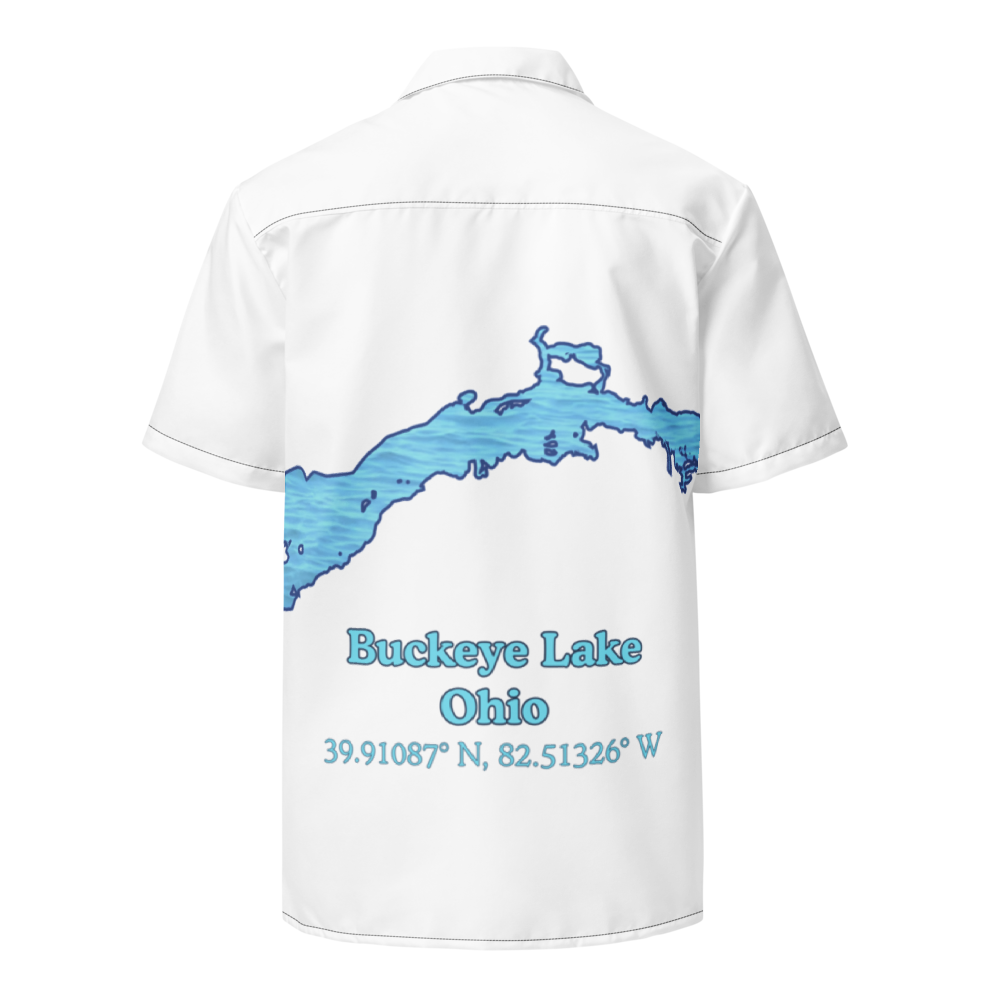 Buckeye Lake Button Down Shirt with over-sized print