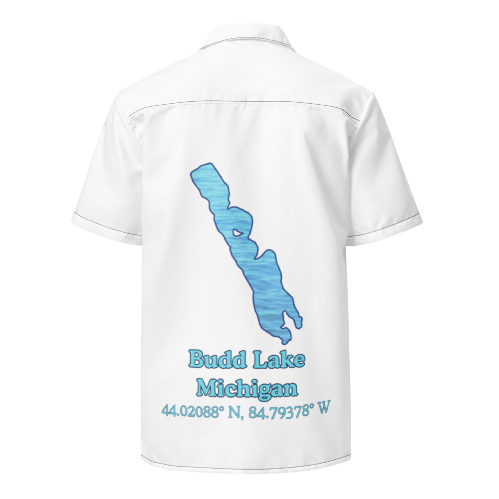 Budd Lake Button Down Shirt with over-sized print