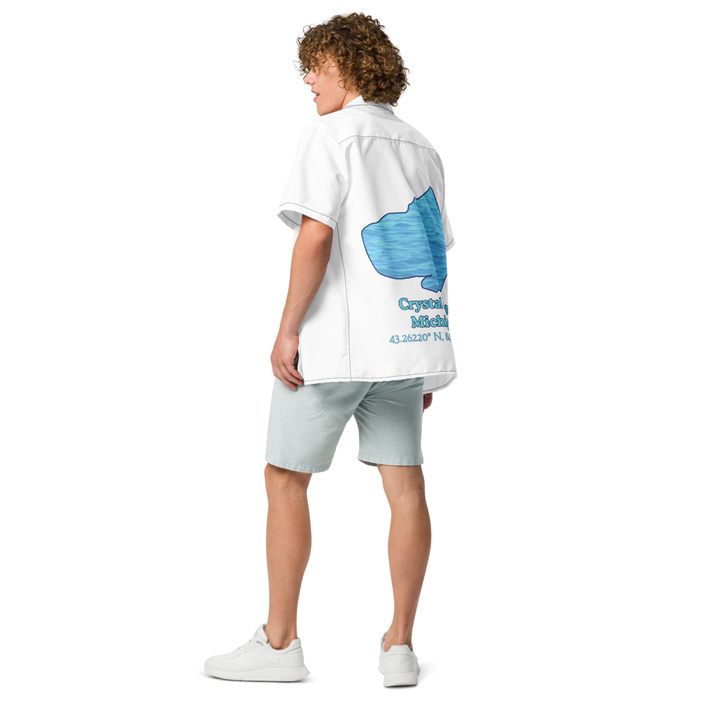 Crystal Lake Button Down Shirt with over-sized print