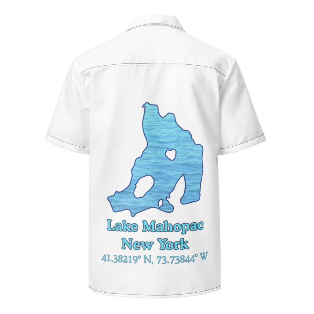 Lake Mahopac Button Down Shirt with over-sized print