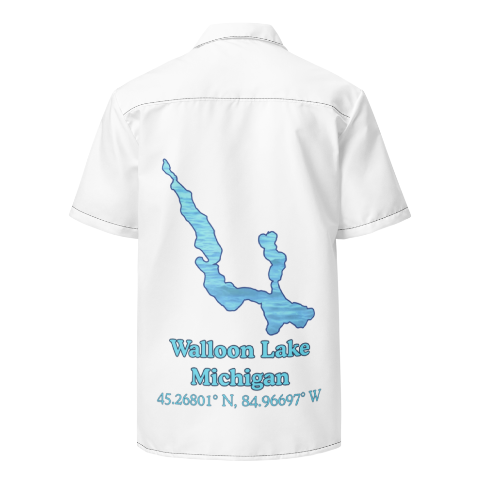 Walloon Lake Button Down Shirt with over-sized print