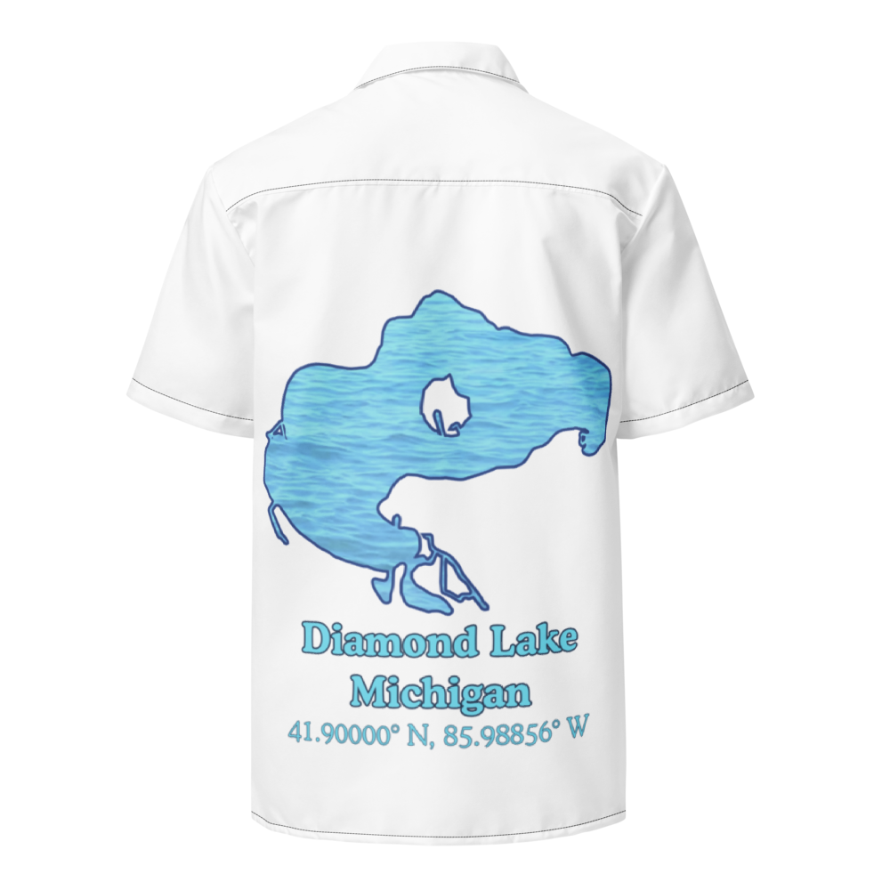Diamond Lake Button Down Shirt with over-sized print