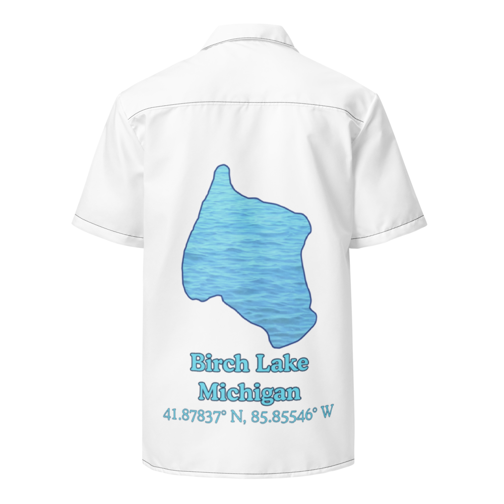 Birch Lake Button Down Shirt with over-sized print