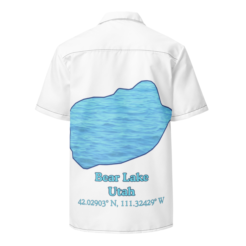 Bear Lake Button Down Shirt with over-sized print