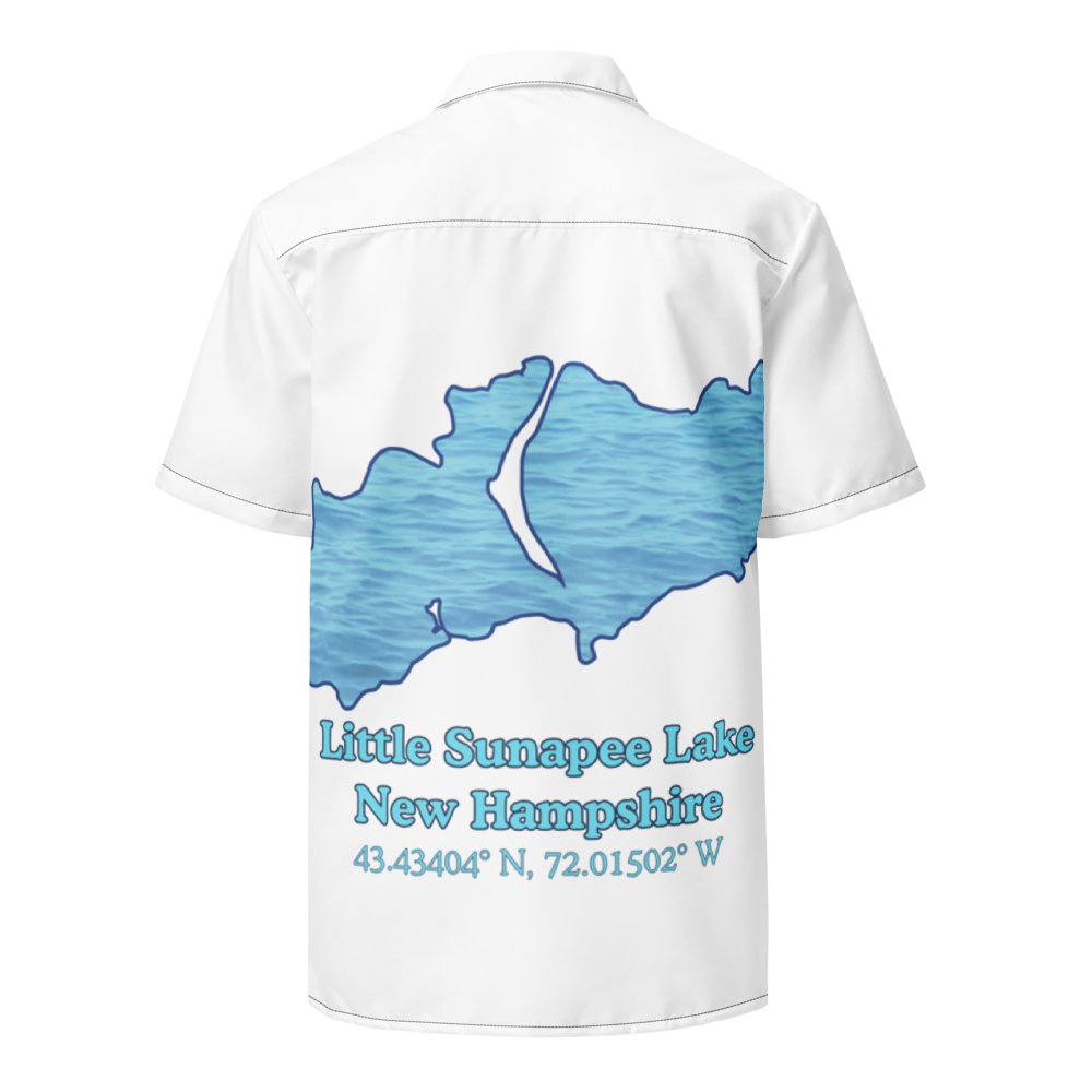 Little Sunapee Lake Button Down Shirt with over-sized print