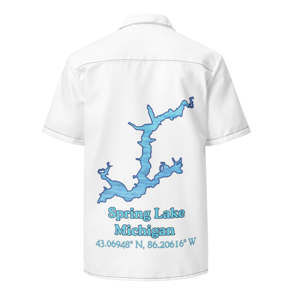 Spring Lake Button Down Shirt with over-sized print