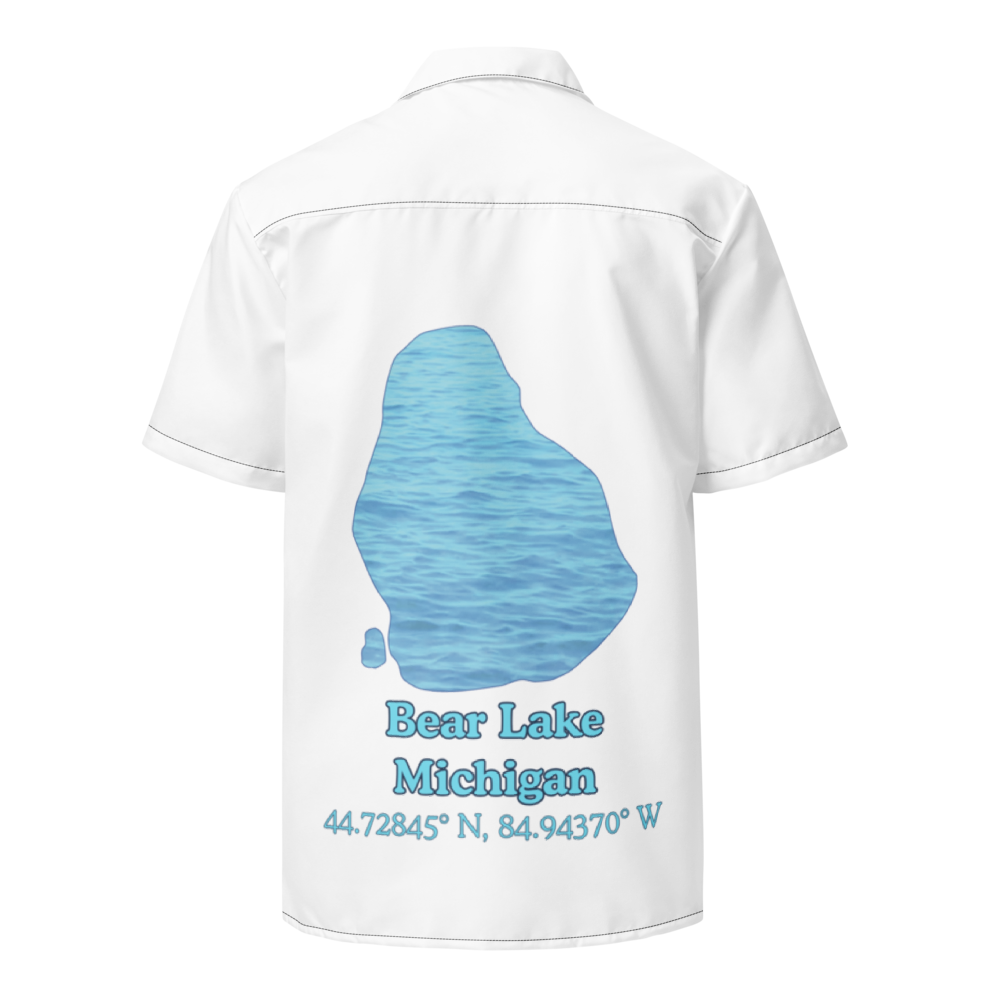 Bear Lake Button Down Shirt with over-sized print