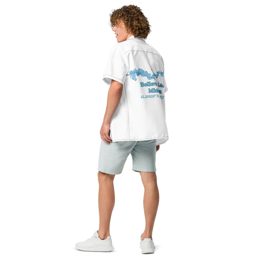 Belleville Lake Button Down Shirt with over-sized print