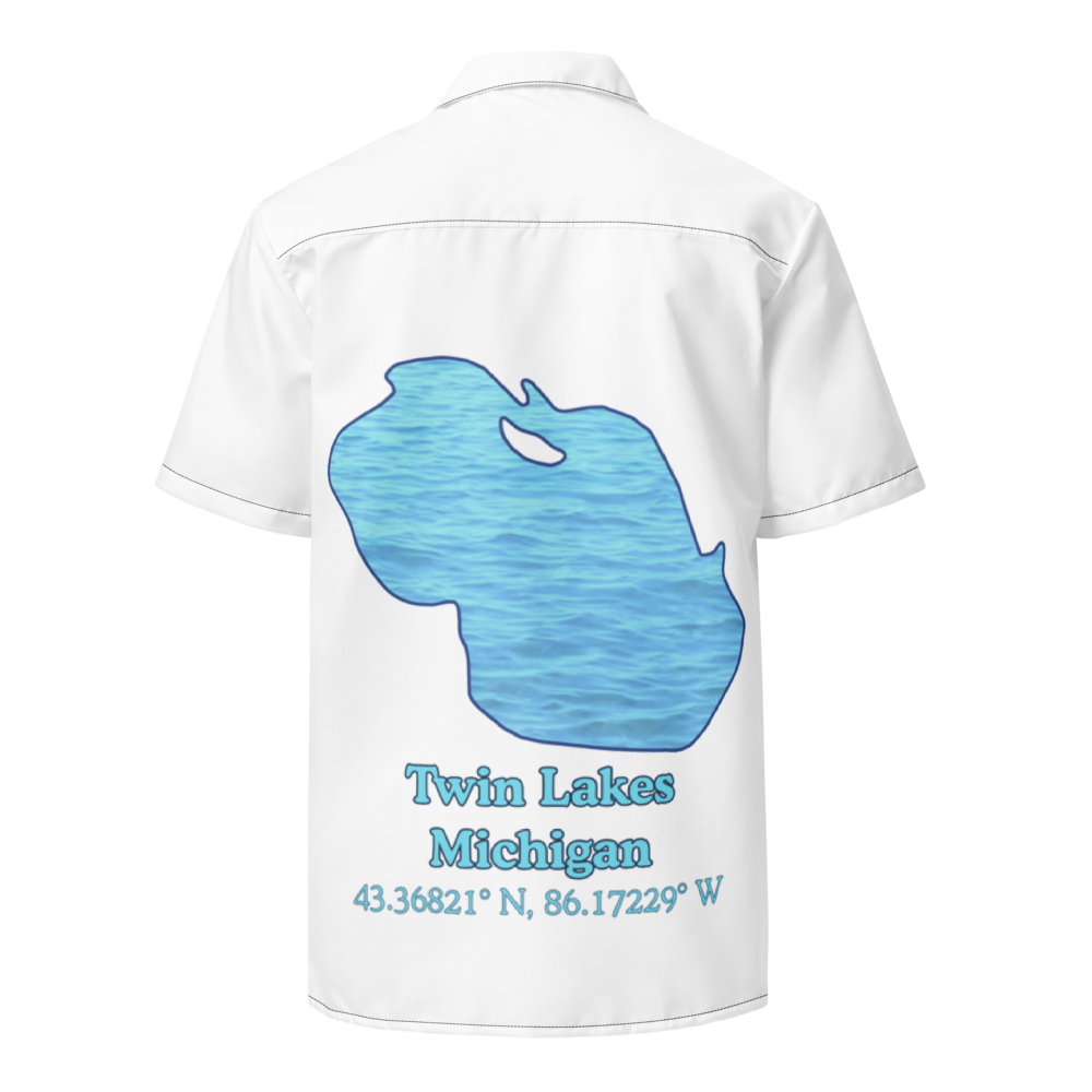 Twin Lakes Button Down Shirt with over-sized print