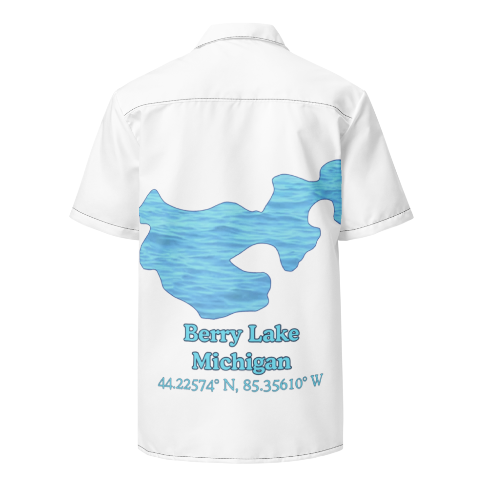 Berry Lake Button Down Shirt with over-sized print