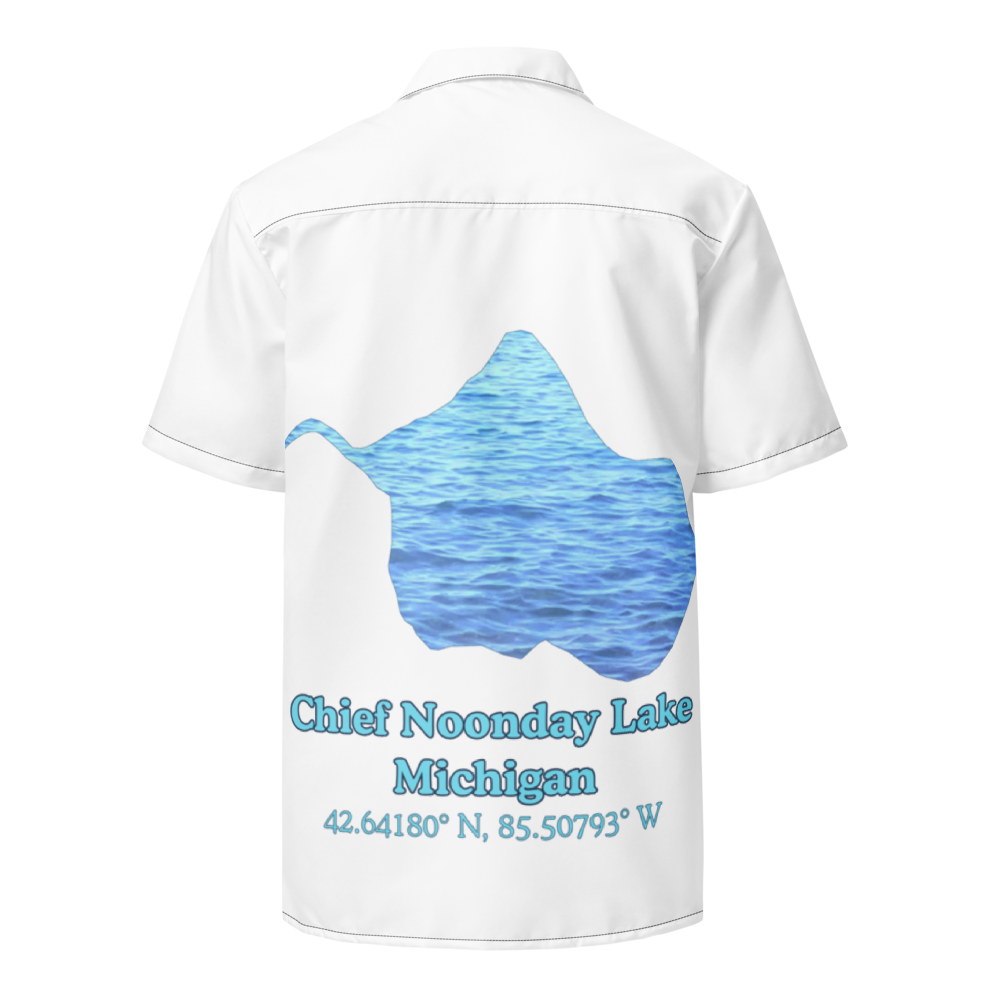 Chief Noonday Lake Button Down Shirt with over-sized print