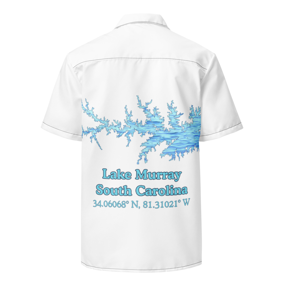 Lake Murray Button Down Shirt with over-sized print