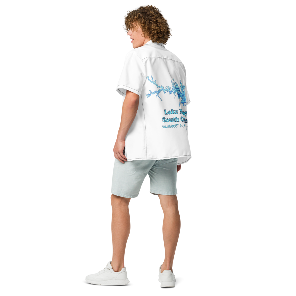 Lake Murray Button Down Shirt with over-sized print