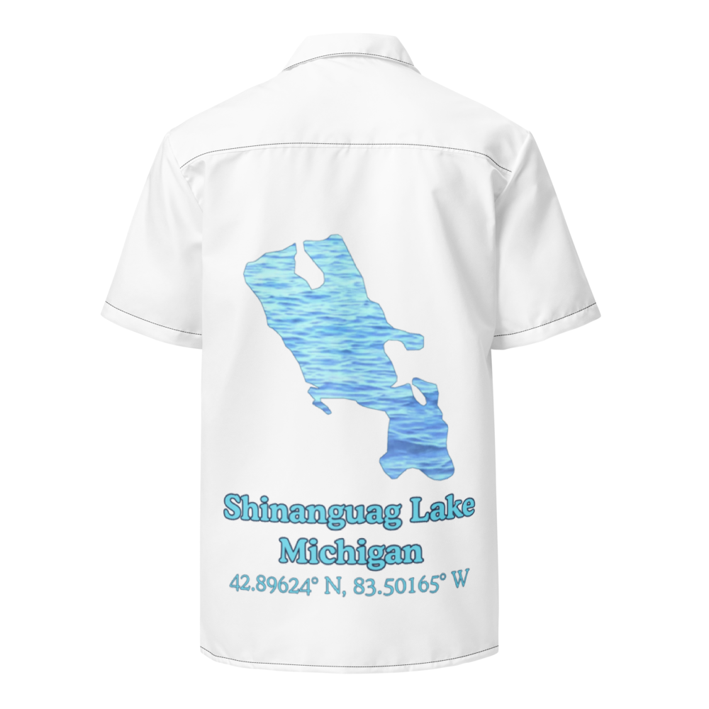 Shinanguag Lake Button Down Shirt with over-sized print