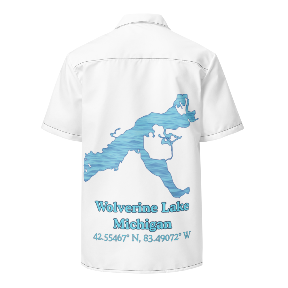 Wolverine Lake Button Down Shirt with over-sized print