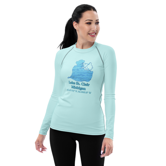 Lake St. Clair Women's Rash Guard / Swim Shirt