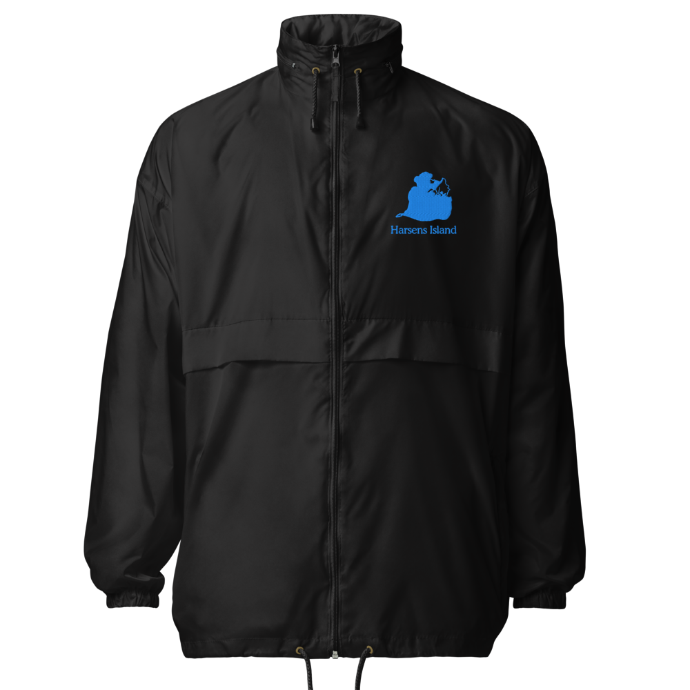 Harsens Island Embroidered Windbreaker (Full Zip front)