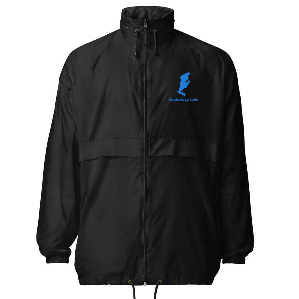 Muskallunge Lake Embroidered Windbreaker (Full Zip front)