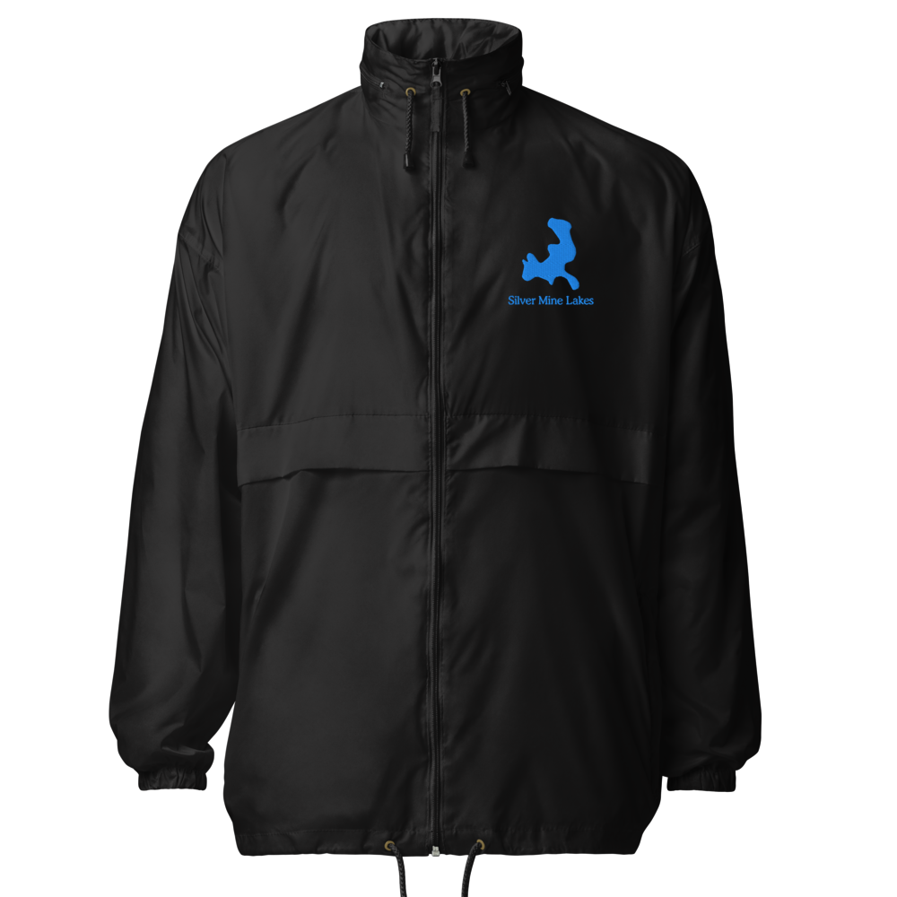 Silver Mine Lakes Embroidered Windbreaker (Full Zip front)