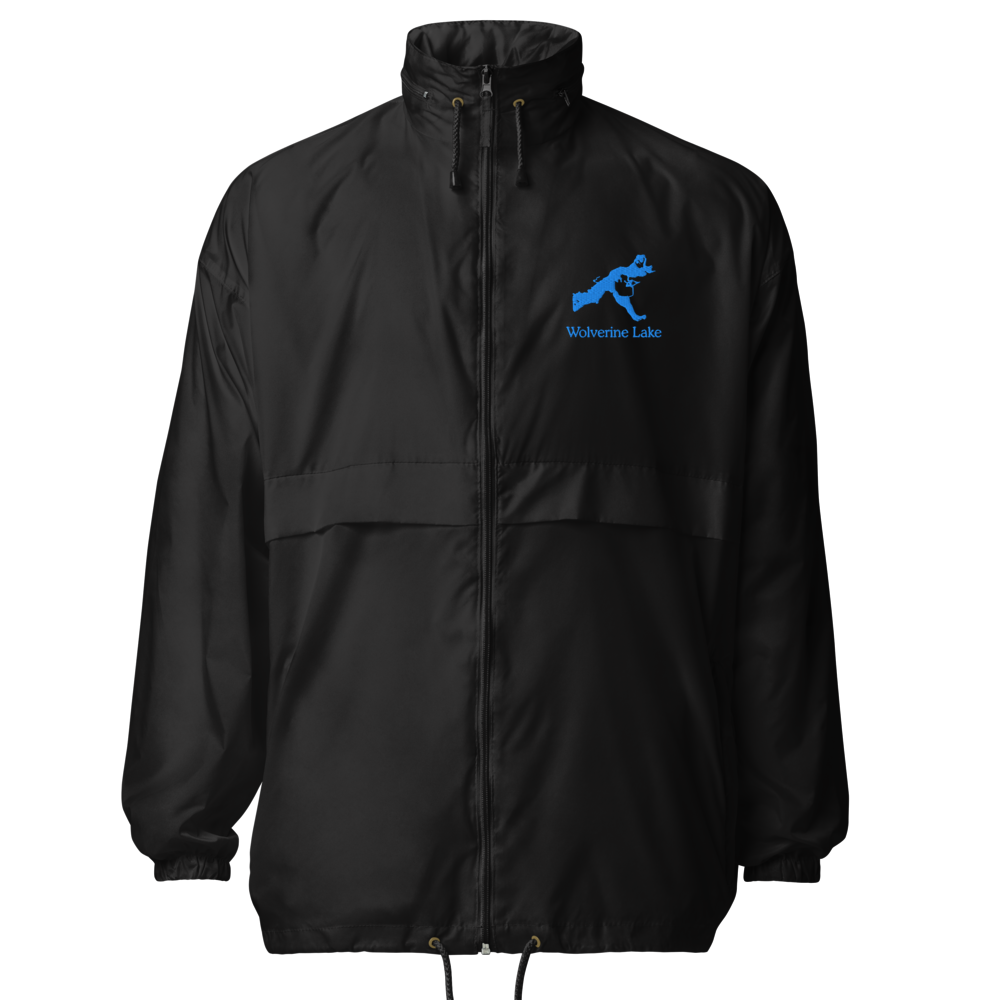 Wolverine Lake Embroidered Windbreaker (Full Zip front)