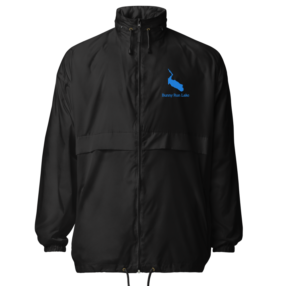 Bunny Run Lake Embroidered Windbreaker (Full Zip front)
