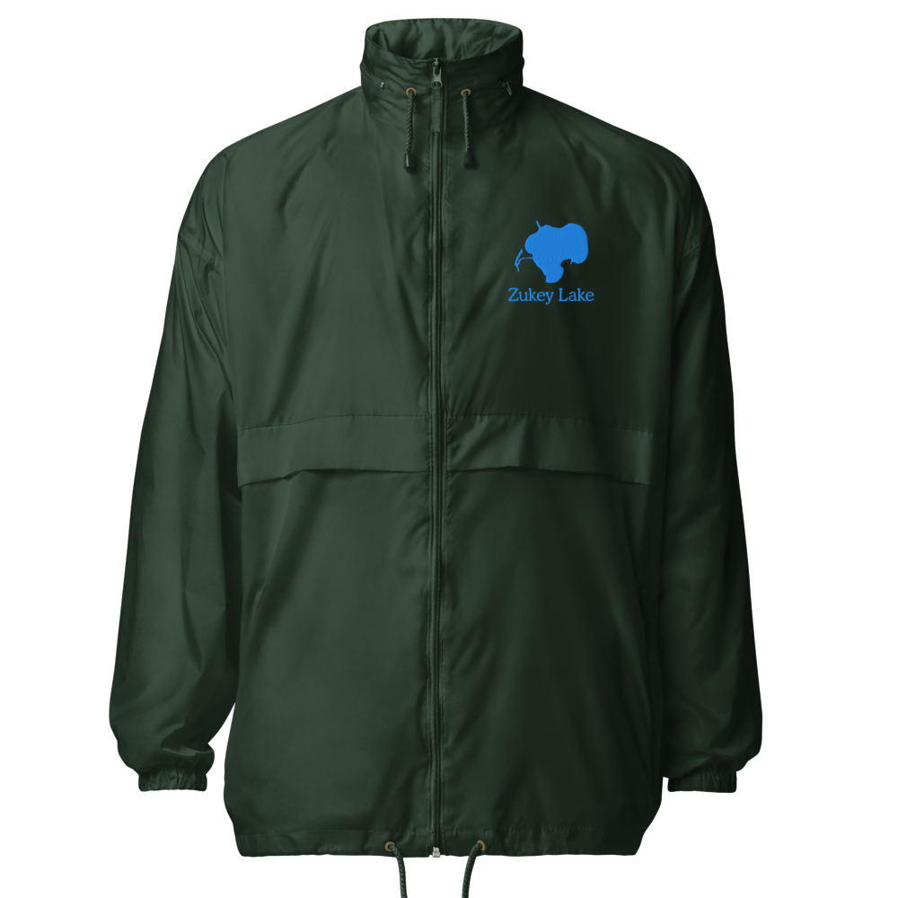 Zukey Lake Embroidered Windbreaker (Full Zip front)