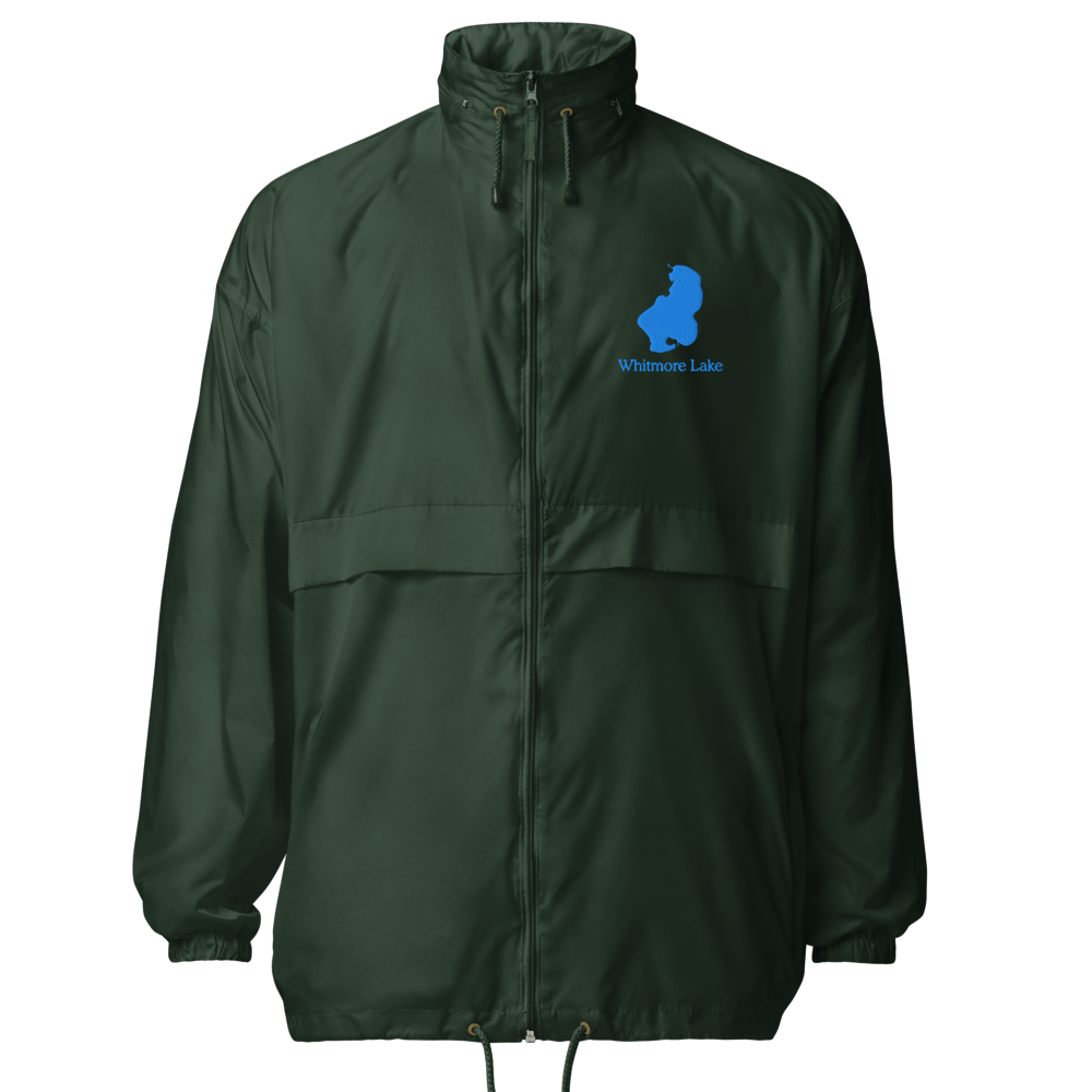 Whitmore Lake Embroidered Windbreaker (Full Zip front)