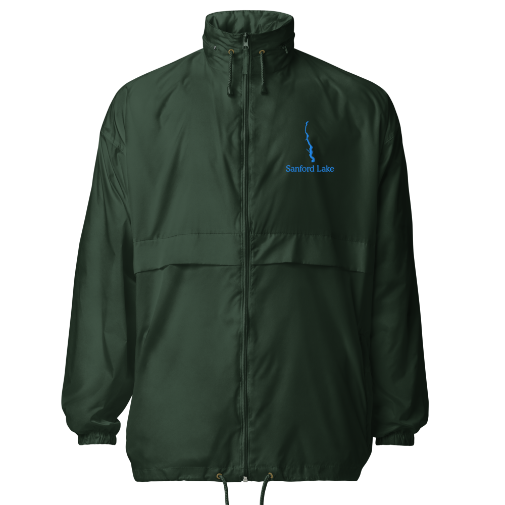 Sanford Lake Embroidered Windbreaker (Full Zip front)