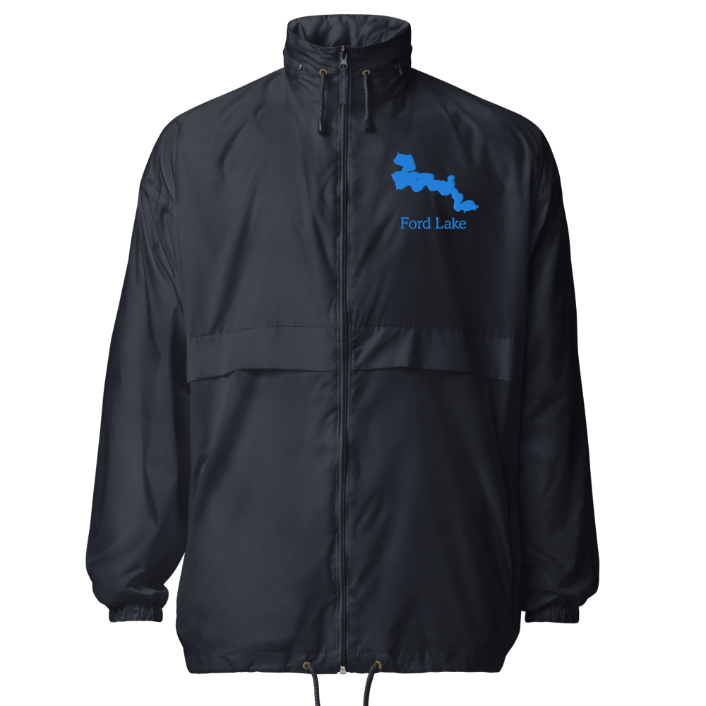 Ford Lake Embroidered Windbreaker (Full Zip front)