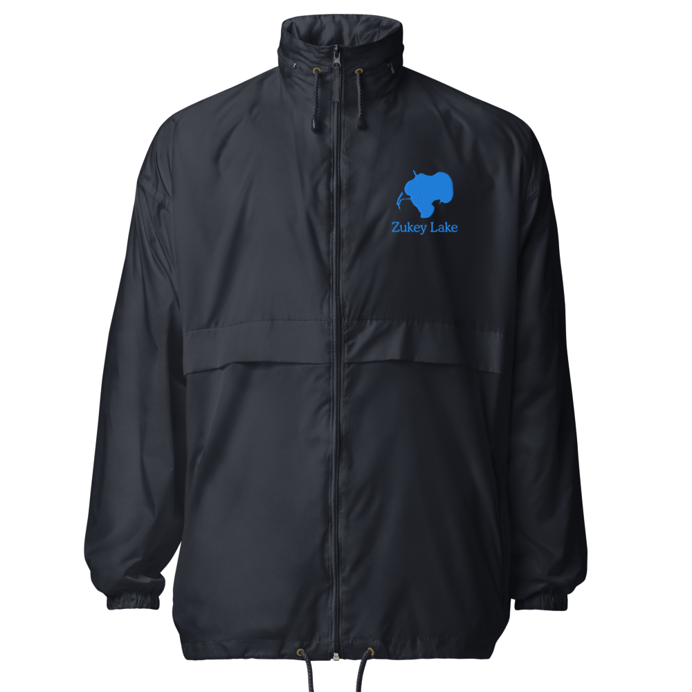 Zukey Lake Embroidered Windbreaker (Full Zip front)