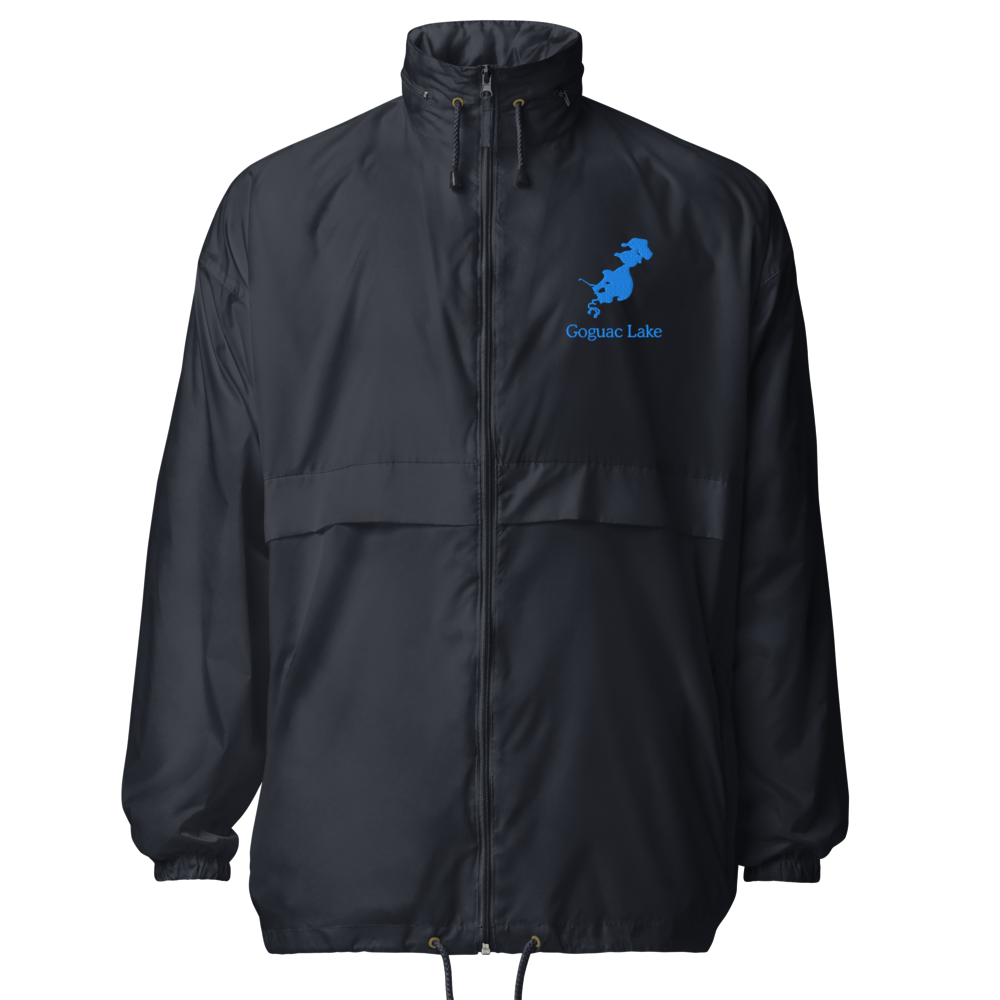 Goguac Lake Embroidered Windbreaker (Full Zip front)