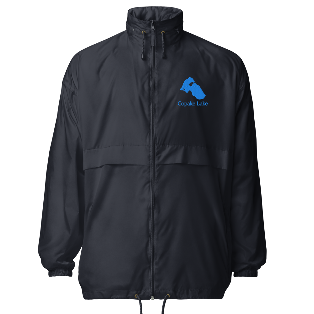 Copake Lake Embroidered Windbreaker (Full Zip front)