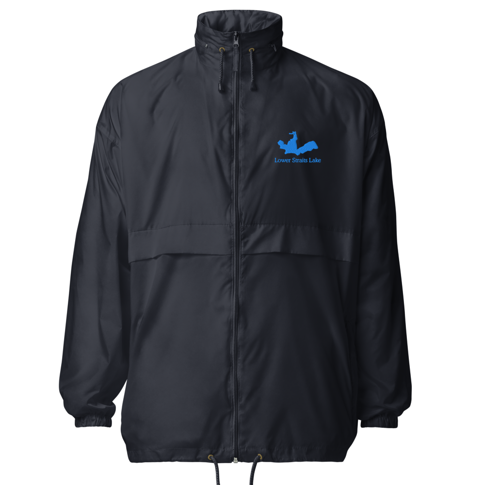 Lower Straits Lake Embroidered Windbreaker (Full Zip front)