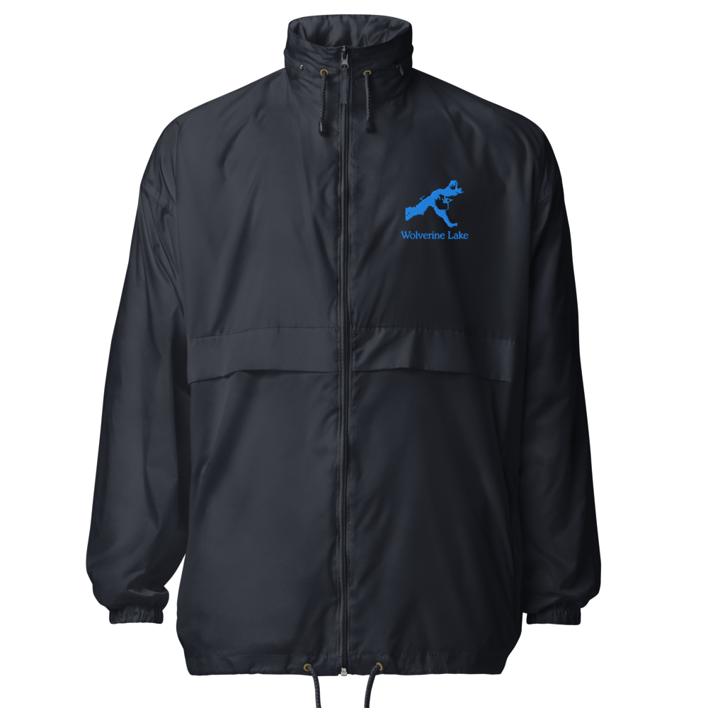 Wolverine Lake Embroidered Windbreaker (Full Zip front)