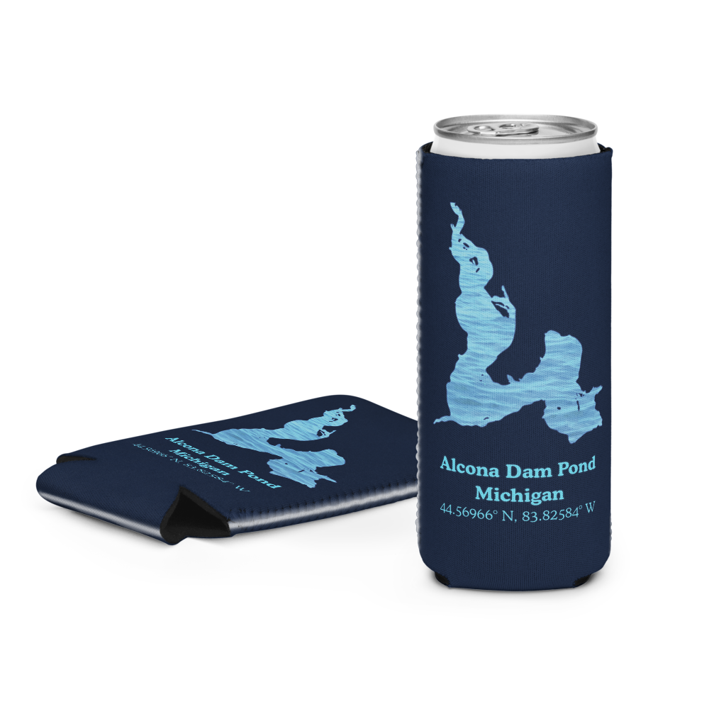 Alcona Dam Pond Can Cooler (Regular & Slim Sizes)