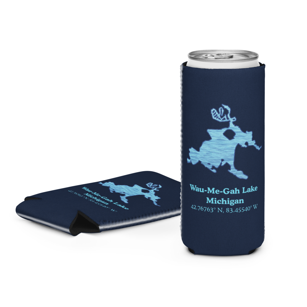 Wau-Me-Gah Lake Can Cooler (Regular & Slim Sizes)