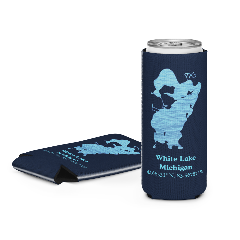 White Lake Can Cooler (Regular & Slim Sizes)
