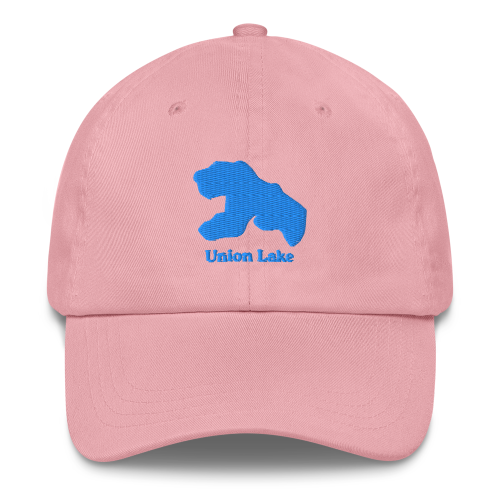 Embroidered Dad Hat with Union Lake on front & We Lake You on Back