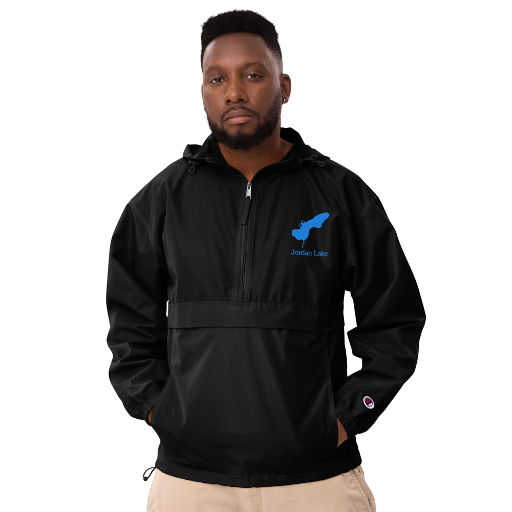 Jordan Lake Embroidered Champion Windbreaker Pullover Jacket (1/2 Zip Front)