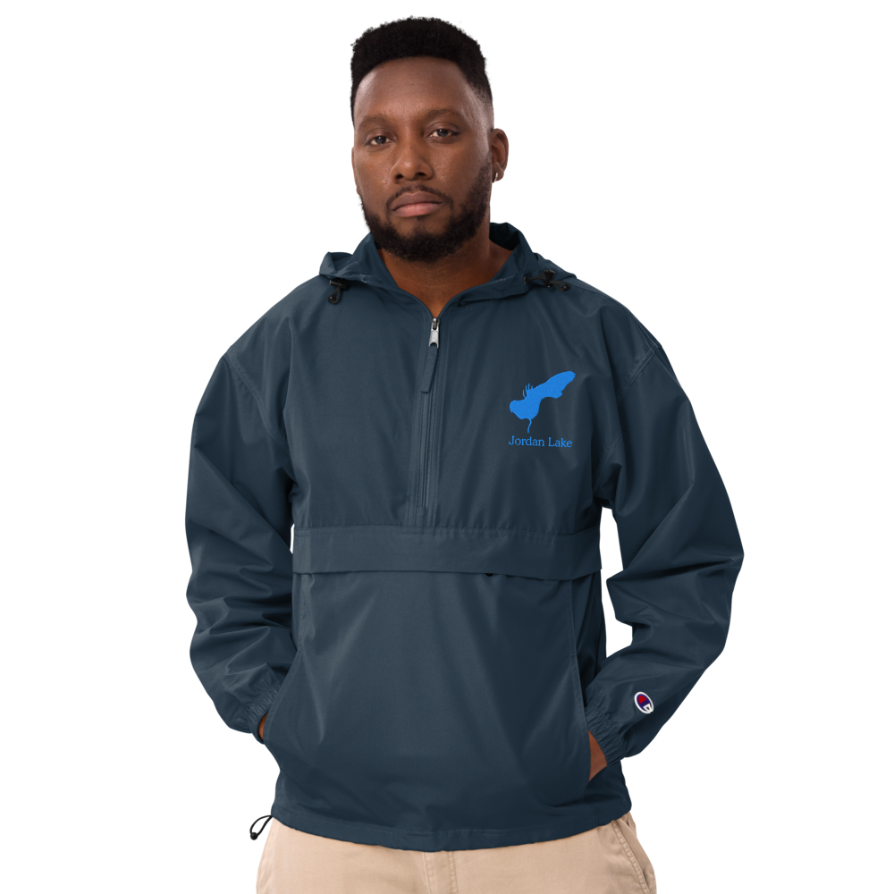 Jordan Lake Embroidered Champion Windbreaker Pullover Jacket (1/2 Zip Front)