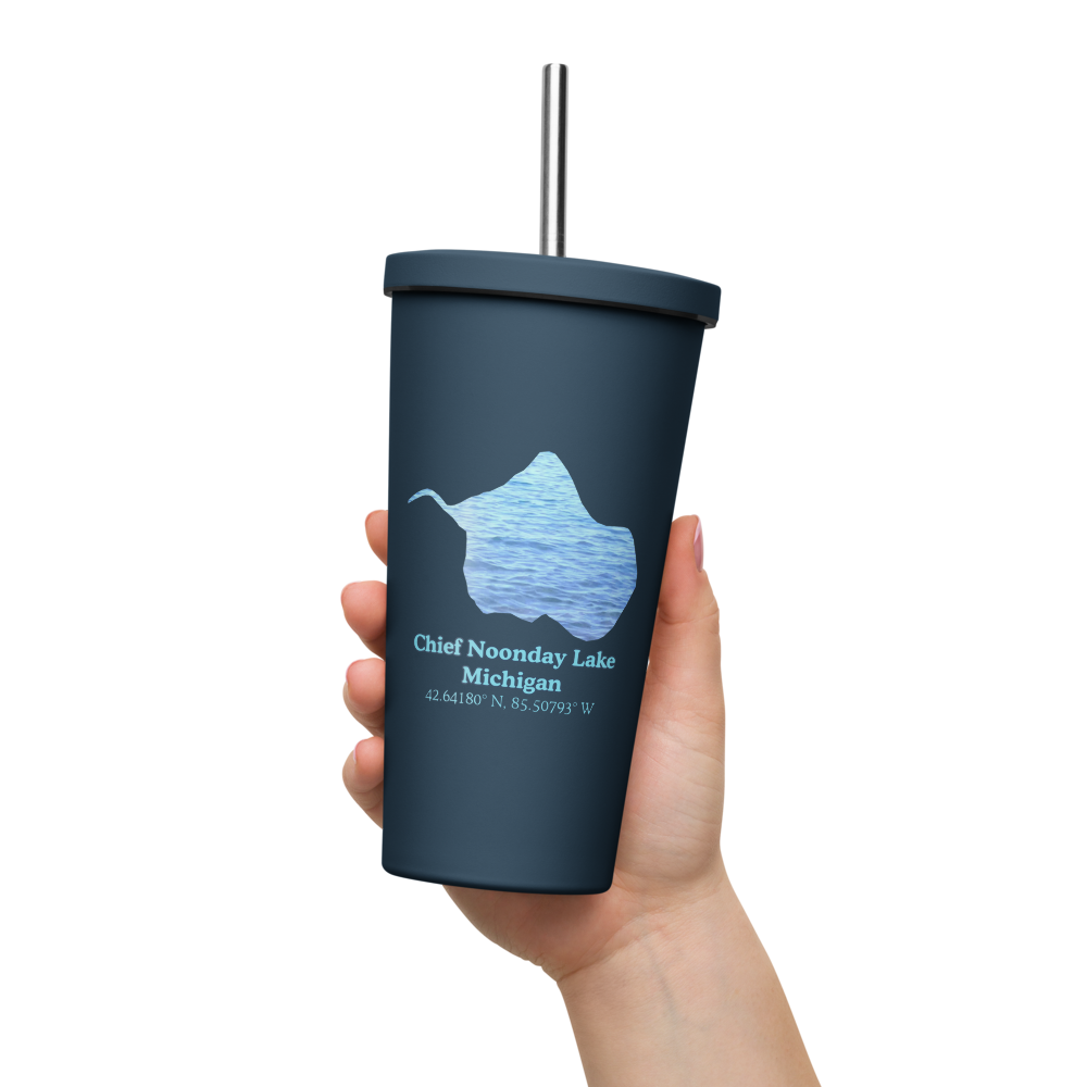 Chief Noonday Lake 20 oz. Insulated Stainless Steel Tumbler & Metal Straw