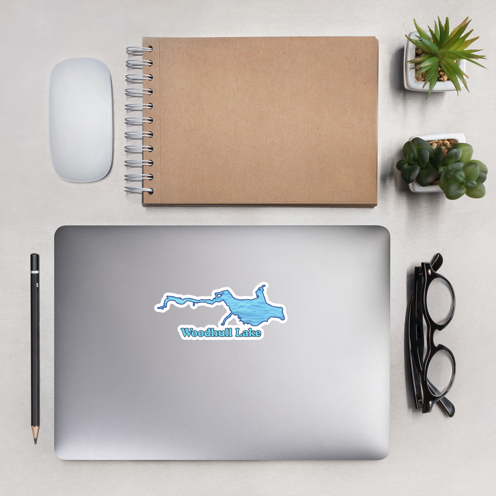 Woodhull Lake Stickers in two sizes