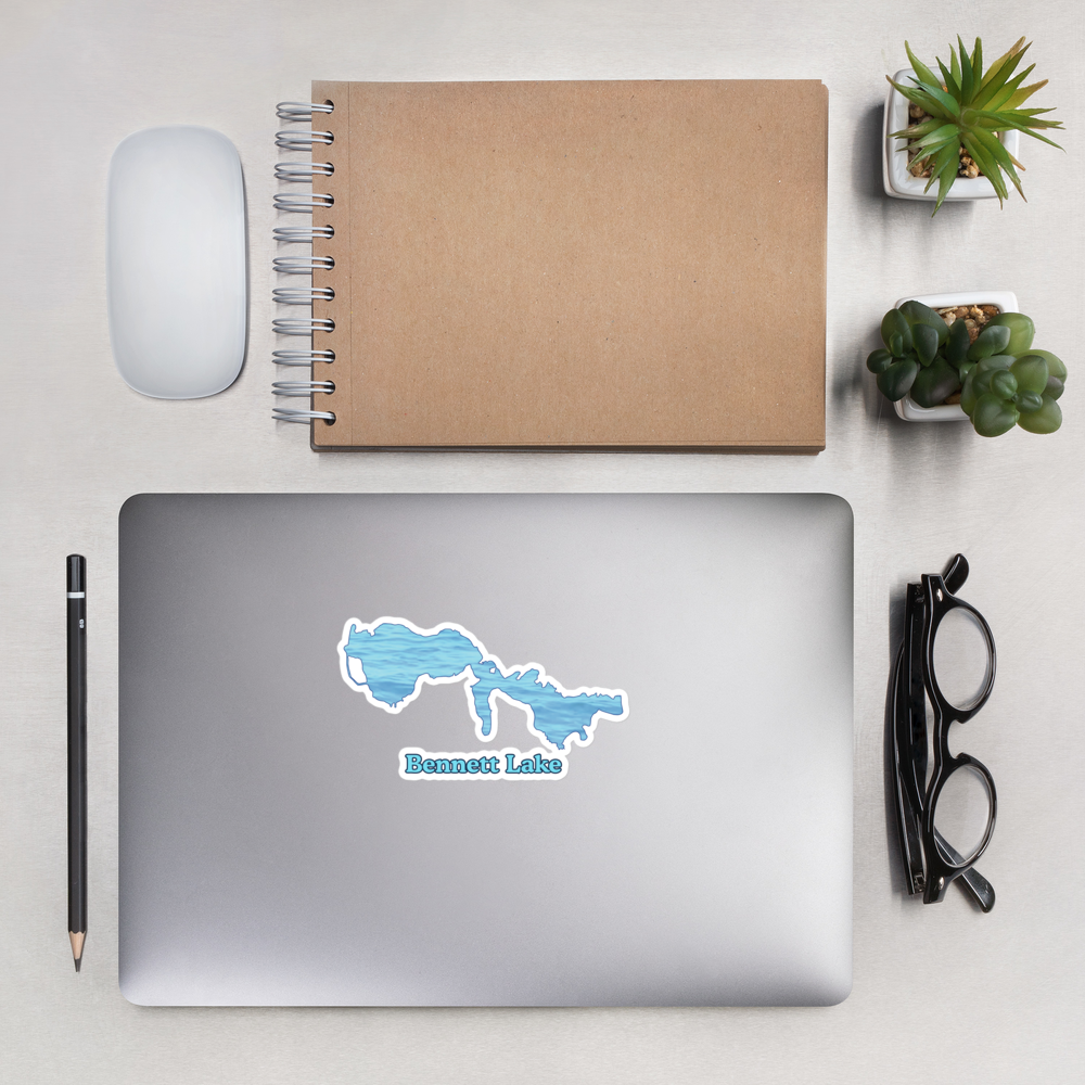Bennett Lake Stickers in two sizes