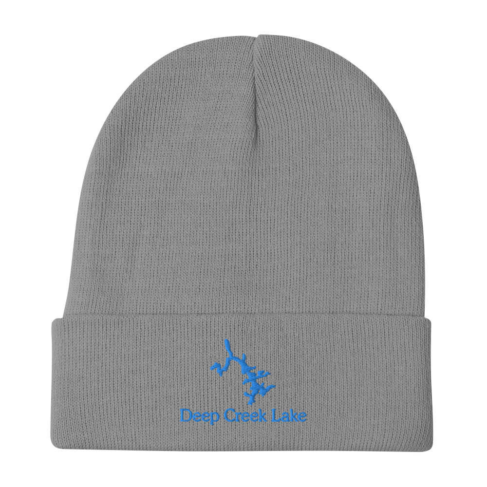 Deep Creek Lake Embroidered Beanie Hat