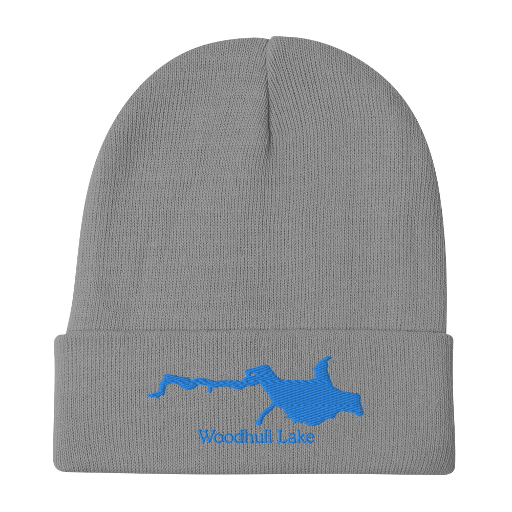 Woodhull Lake Embroidered Beanie Hat