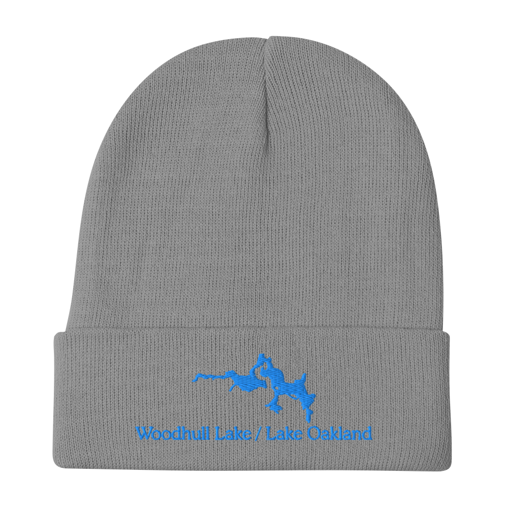 Woodhull Lake / Lake Oakland Embroidered Beanie Hat
