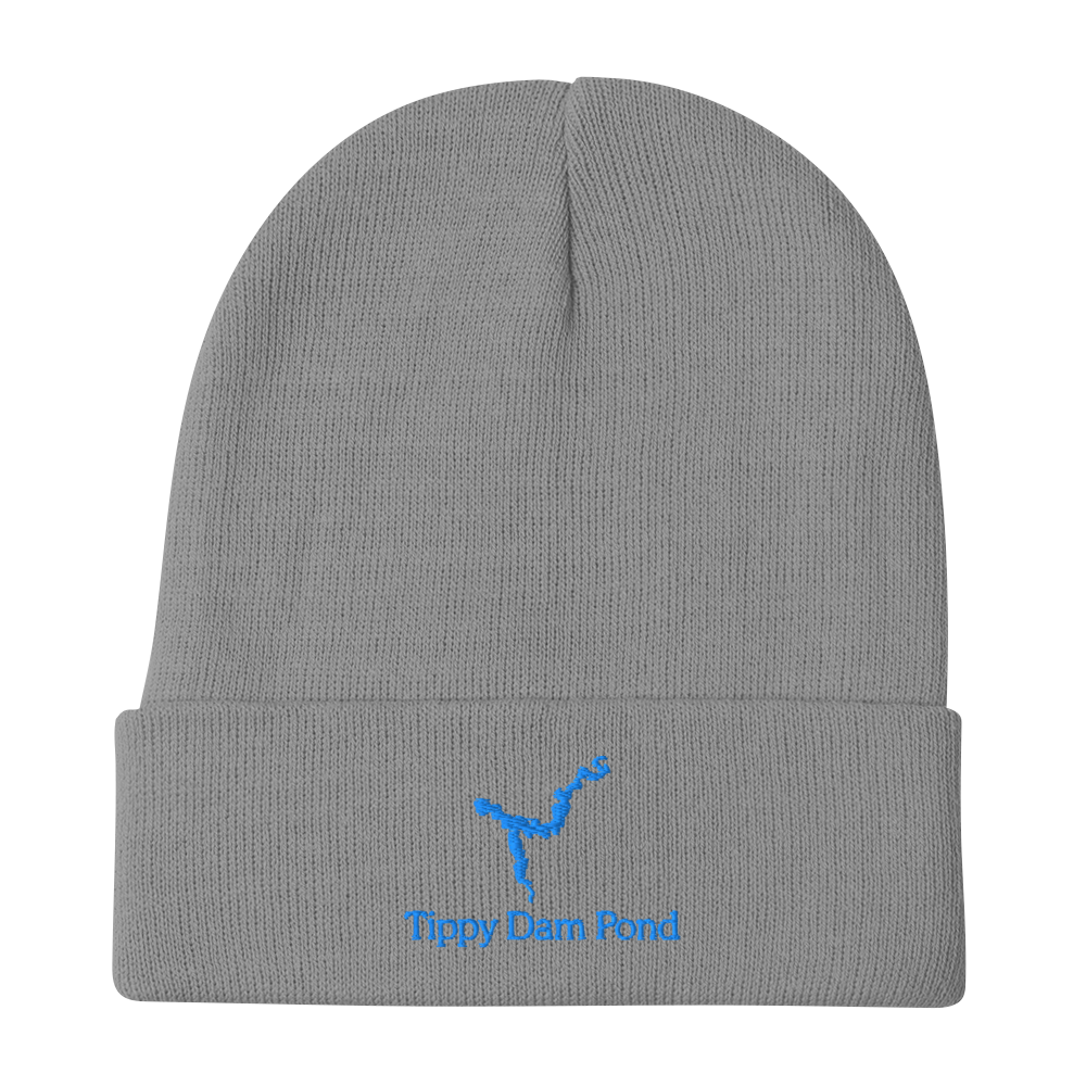 Tippy Dam Pond Embroidered Beanie Hat